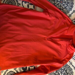 Aasics Red Quarter-Zip Pullover